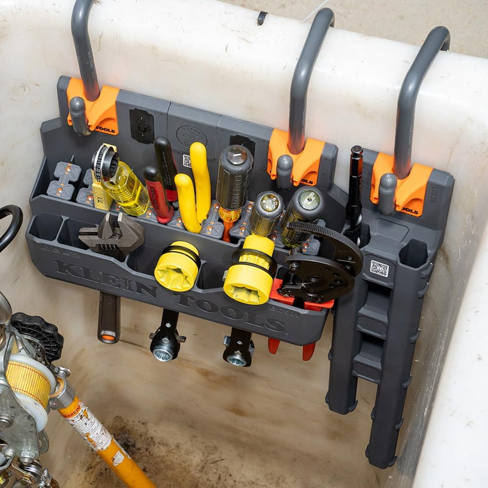 Bucket truck organization systems and accessories for utility workers