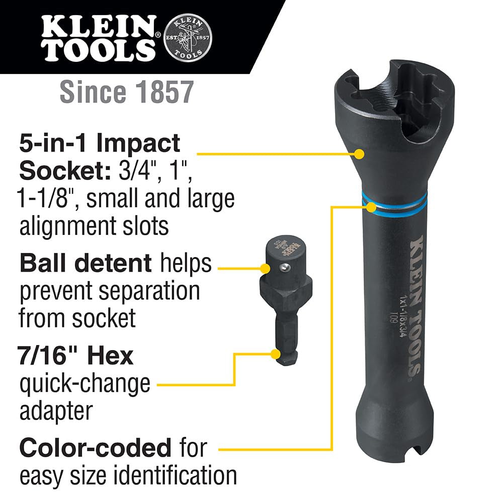 Klein Tools NRHD 3-In-1 Impact Socket