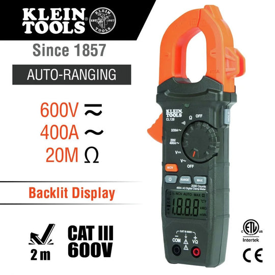 Klein Tools CL120VP  – Clamp Meter, Voltage Tester 