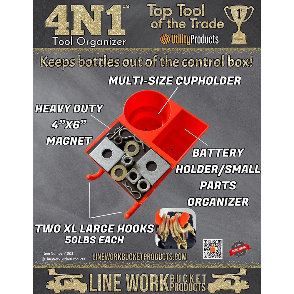 Line Work 4N1 Tool Organizer Linemen Tool Holder W/ Magnet - 1002