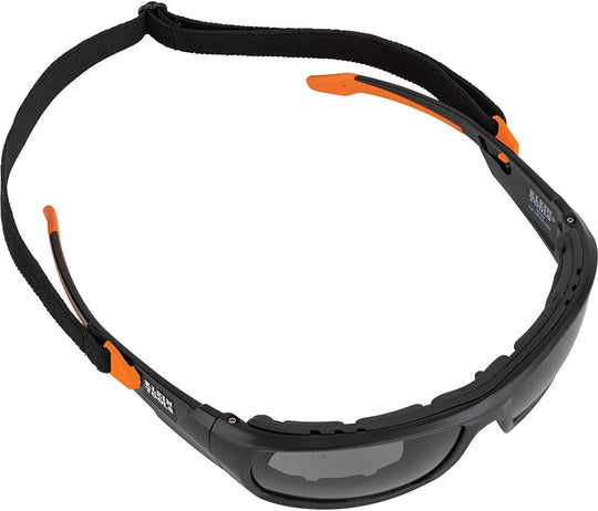 Klein Tools Safety Glasses, ANSI Z87.1+ Pro Full Frame Safety Glasses, Gray Lens, UV Protection, Anti-Fog, Scratch Resistant