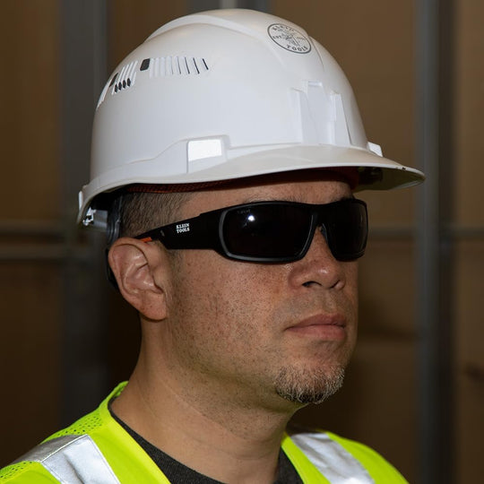 Klein Tools Safety Glasses, ANSI Z87.1+ Pro Full Frame Safety Glasses, Gray Lens, UV Protection, Anti-Fog, Scratch Resistant