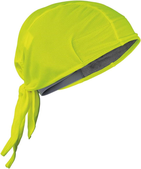 Klein Tools 60546 Cooling Do Rag, Sweat Wicking under Helmet Skull Cap in High-Visibility Yellow, 2-Pack