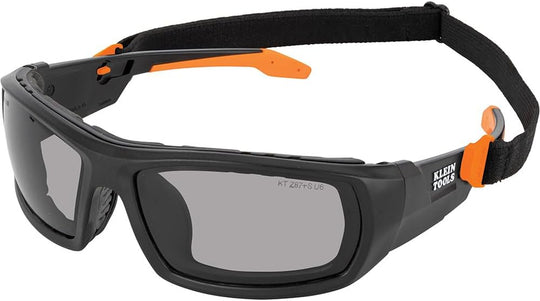 Klein Tools Safety Glasses, ANSI Z87.1+ Pro Full Frame Safety Glasses, Gray Lens, UV Protection, Anti-Fog, Scratch Resistant