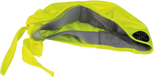 Klein Tools 60546 Cooling Do Rag, Sweat Wicking under Helmet Skull Cap in High-Visibility Yellow, 2-Pack