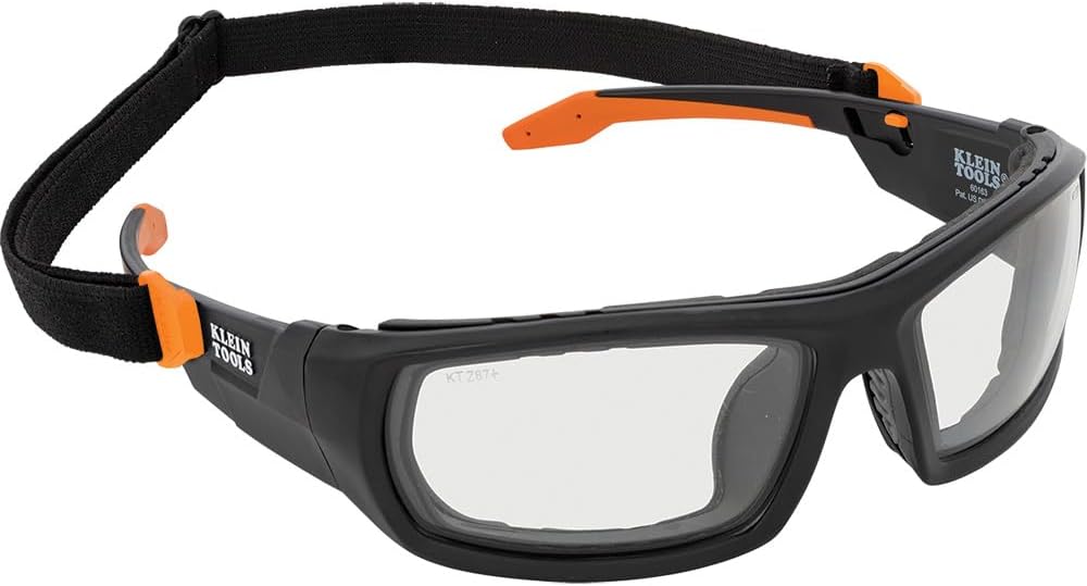 Klein Tools Safety Glasses, ANSI Z87.1+ Pro Full Frame, Clear Lenses, UV Protection, Anti-Fog, Scratch Resistant