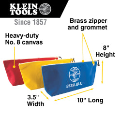 Klein Assorted Canvas Zipper Bags, 3-Pack - 5539CPAK - feature view 4