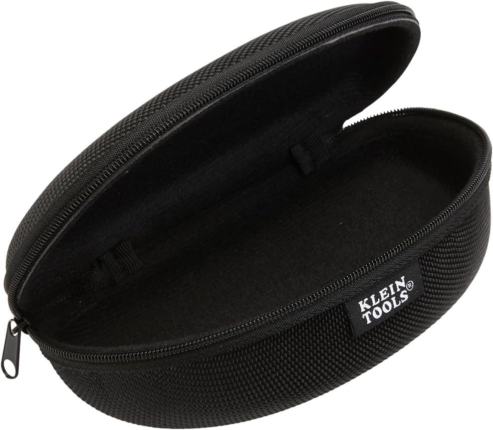 Klein Tools 60176 Safety Glasses Case, Hard Eye Protection Case with Zipper Closure