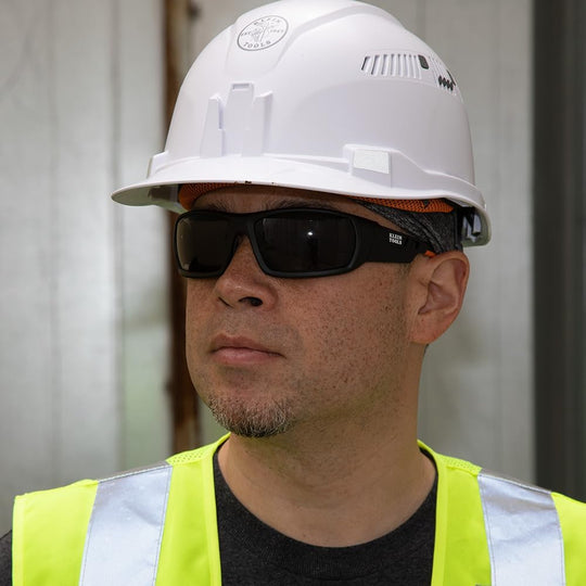 Klein Tools Safety Glasses, ANSI Z87.1+ Pro Full Frame Safety Glasses, Gray Lens, UV Protection, Anti-Fog, Scratch Resistant