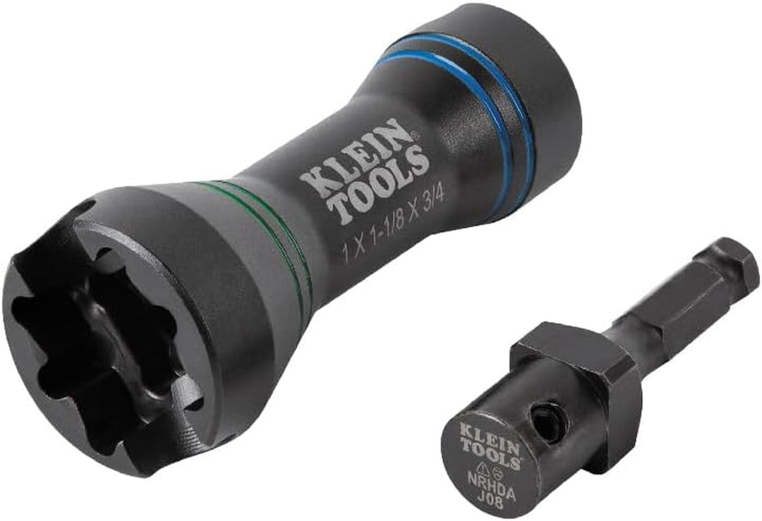 Klein 5-In-1 Mini Impact Socket Set, 1/4-Inch, 1-Inch, 1-1/8