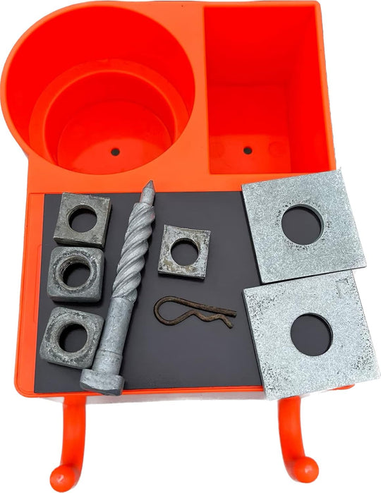 The 4N1 Bucket Truck Tool Organizer with Magnet, Bucket Hooks, Cup Holder and Storage