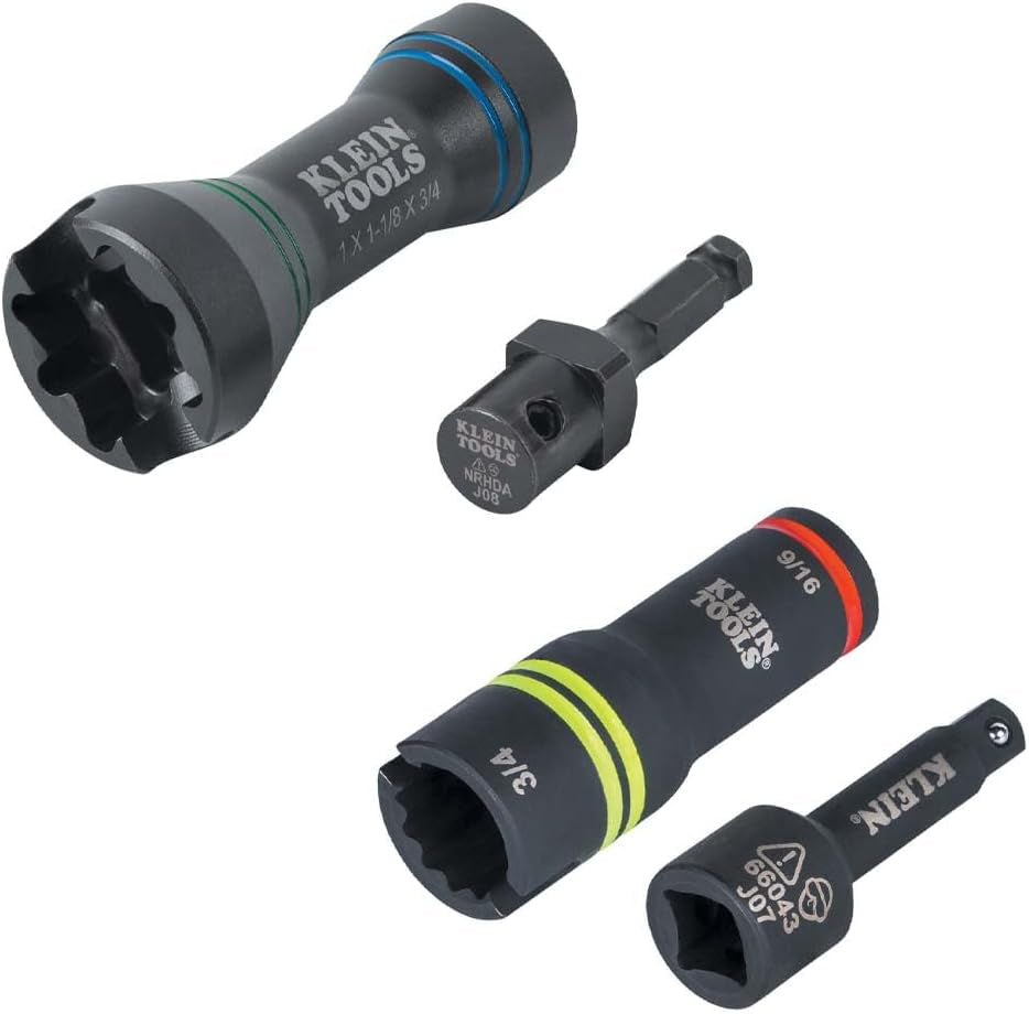 Klein 5-In-1 Mini Impact Socket and 3-In-1 Flip Impact Socket Set