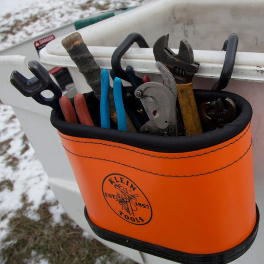 Klein Hard-Body Oval Bucket Tool Organizer W/Kickstand - 5144BHB
