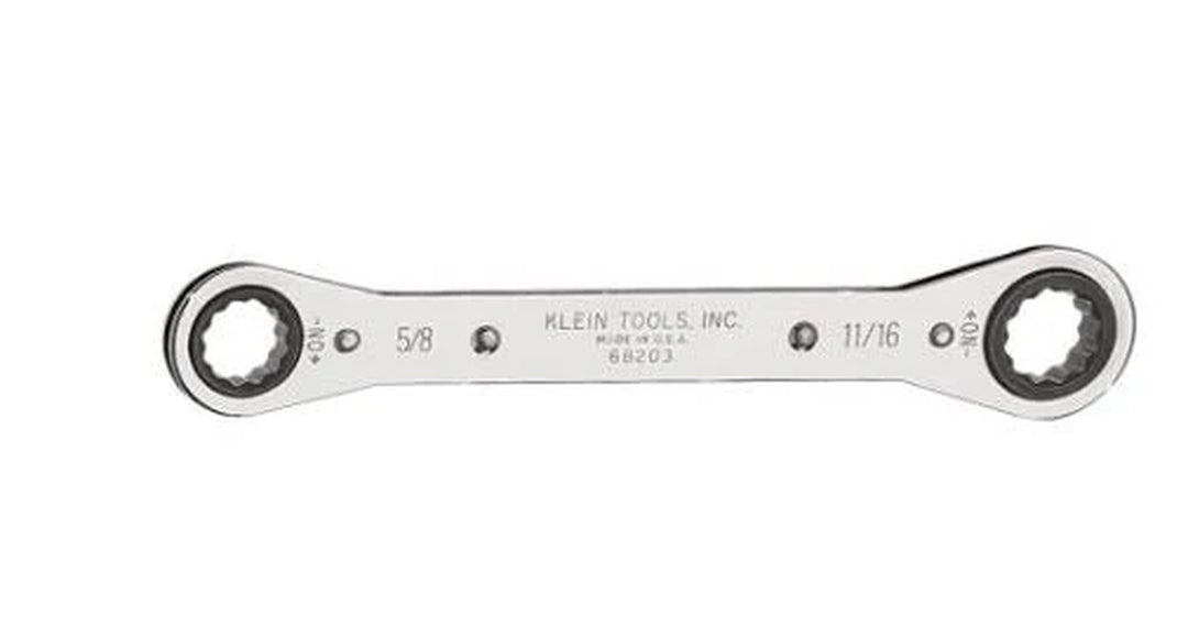 Klein Ratcheting Box Wrench - 5/8'' X 11/16'' - 68203