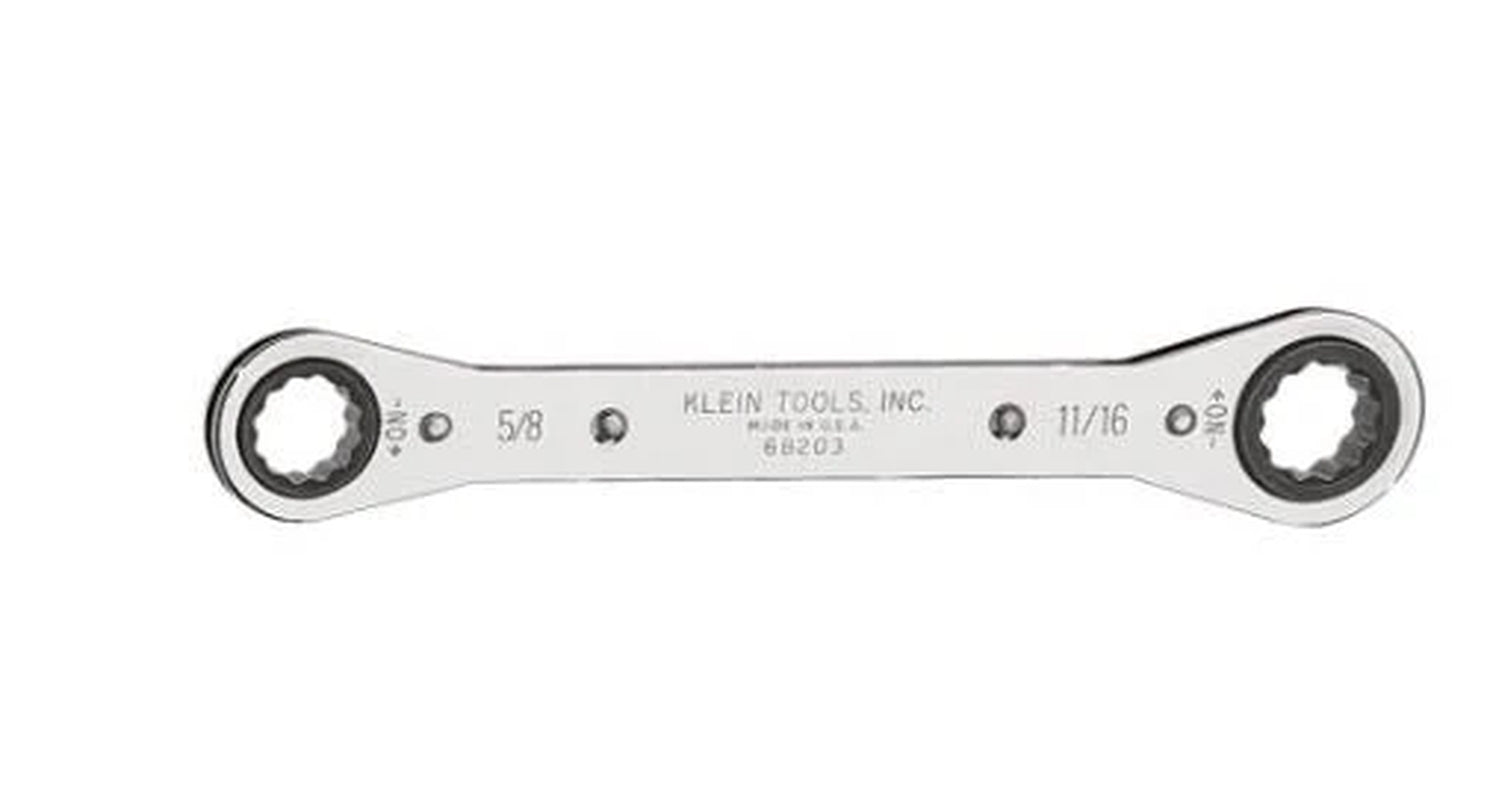 Klein Ratcheting Box Wrench - 5/8'' X 11/16'' - 68203