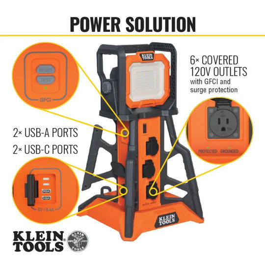 Klein Powerhub 1 Jobsite Power and Lighting System - 29610