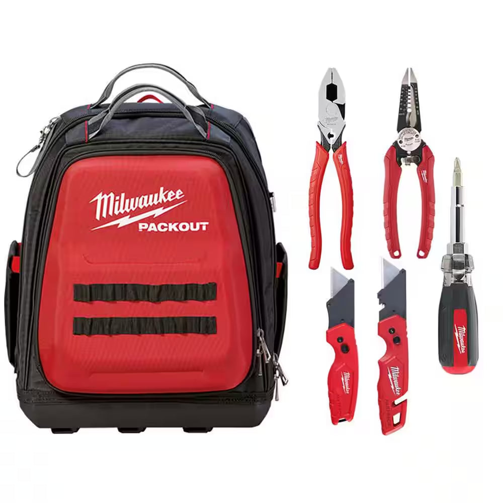 PACKOUT Tool Backpack + 3-Pack Multi-Size Tool Bags