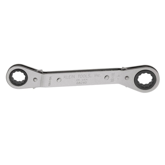 Klein Fully Reversible Ratcheting Offset Box Wrench - 5/8'' X 11/16'' - 68240